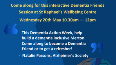 St Raphaels invite you to join them this Dementia Action Week